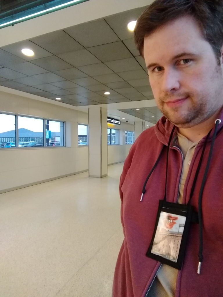 Douglas visiting B.W.I. Airport while homeless in early 2019